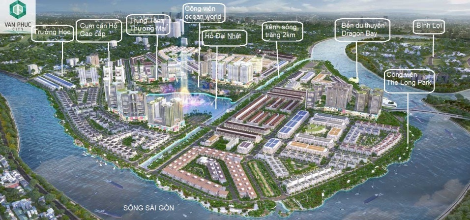 Bản đồ tiện ích Khu đô thị Vạn Phúc City